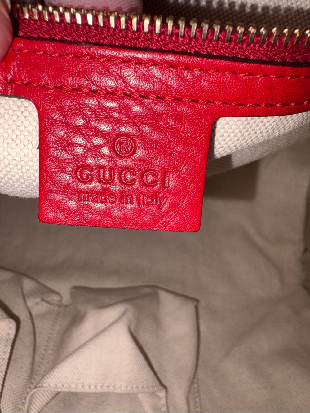 Gucci GG Supreme Web Boston Bag Leather Trim | No Strap - Picture 15 of 16